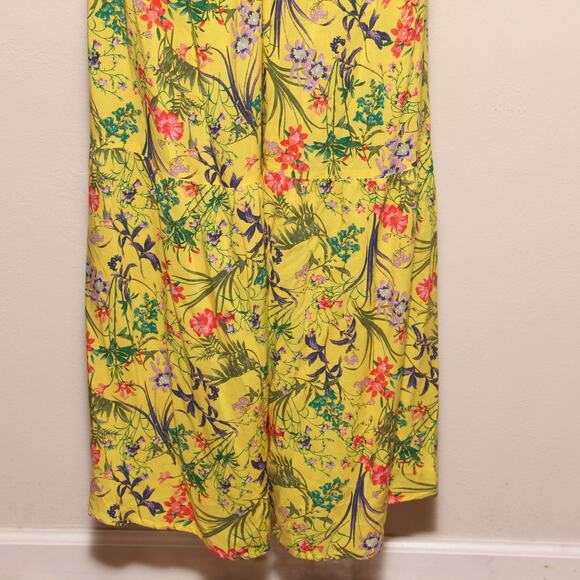 NEW NIne.Eight Floral High Low Tiered Halter Maxi Dress Size Large - Picture 7 of 9